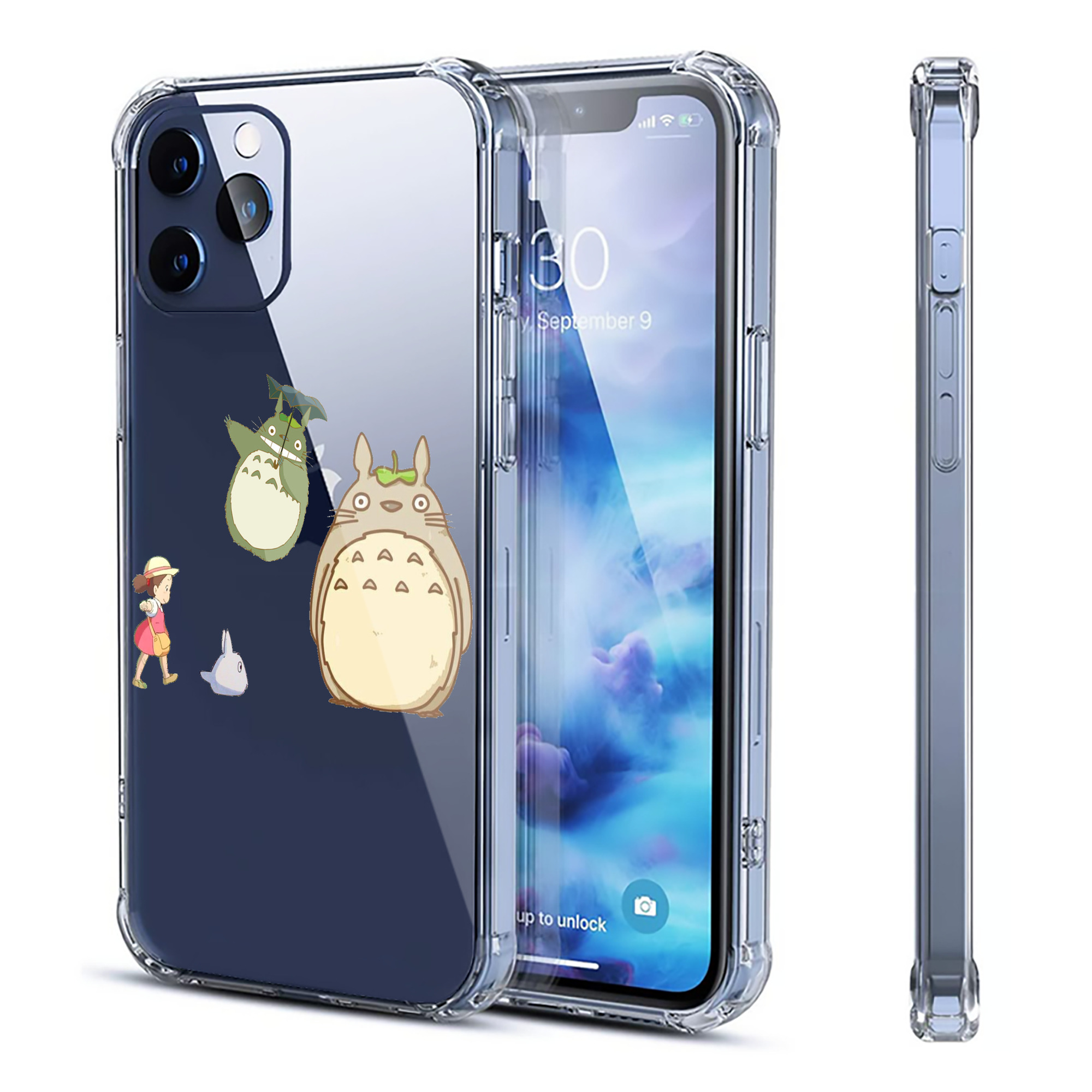 （画像用） となりのトトロ 草壁メイ 草壁サツキ My Neighbor Totoro Satsuki Kusakabe Mei Kusakabe 【iPhone 12シリーズ対応】透明スマホケース（クリアソフトケース）